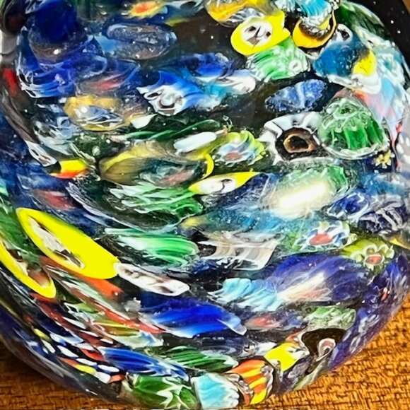 Murano Style Confetti Millefiori Paperweight - Picture 5 of 8